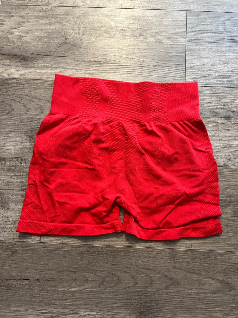 High-Waist Red Women’s Performance Shorts